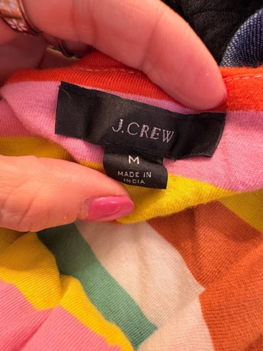 J.Crew Rainbow Stripe Tiered Maxi Dress Preppy Resort Colorful Medium - Picture 5 of 9